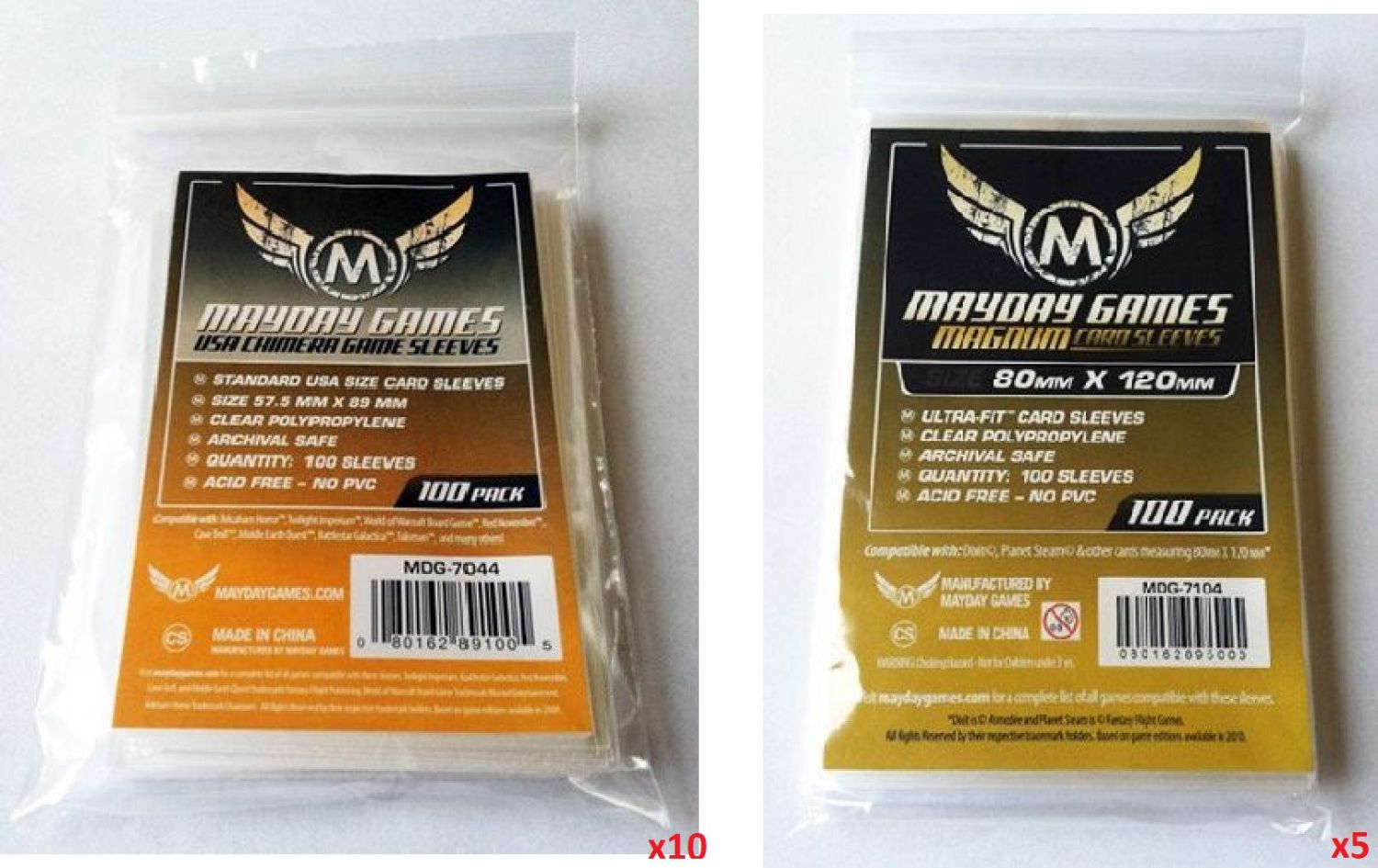 Mayday Games Standard Sleeves Bundle for Vantage (7044x10, 7104x5)